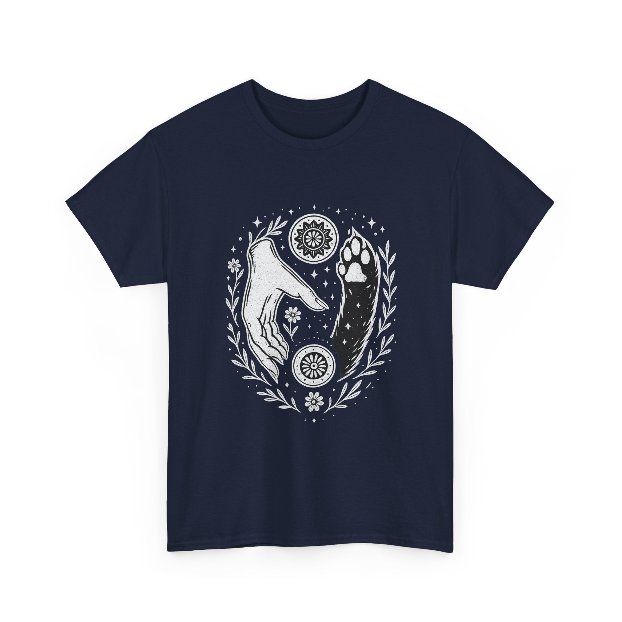 Camiseta Boho Mística Mano y Huella para Amantes de Perros – MysticBohoCo