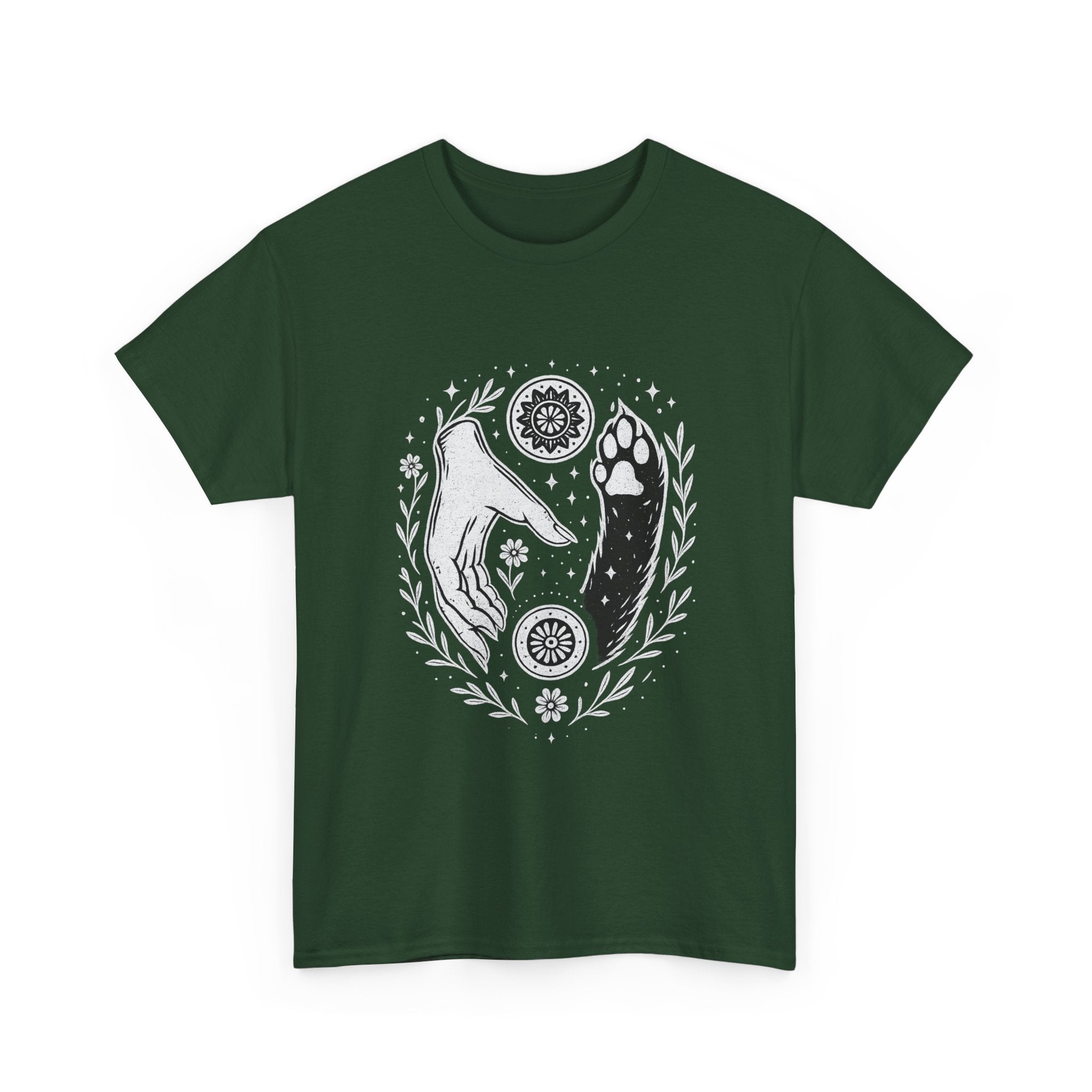 Camiseta Boho Mística Mano y Huella para Amantes de Perros – MysticBohoCo