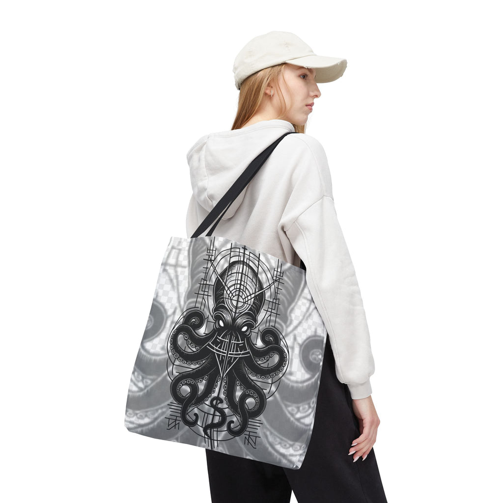 Tote Bag — Pulpo Lovecraftiano oscuro con símbolos ocultistas