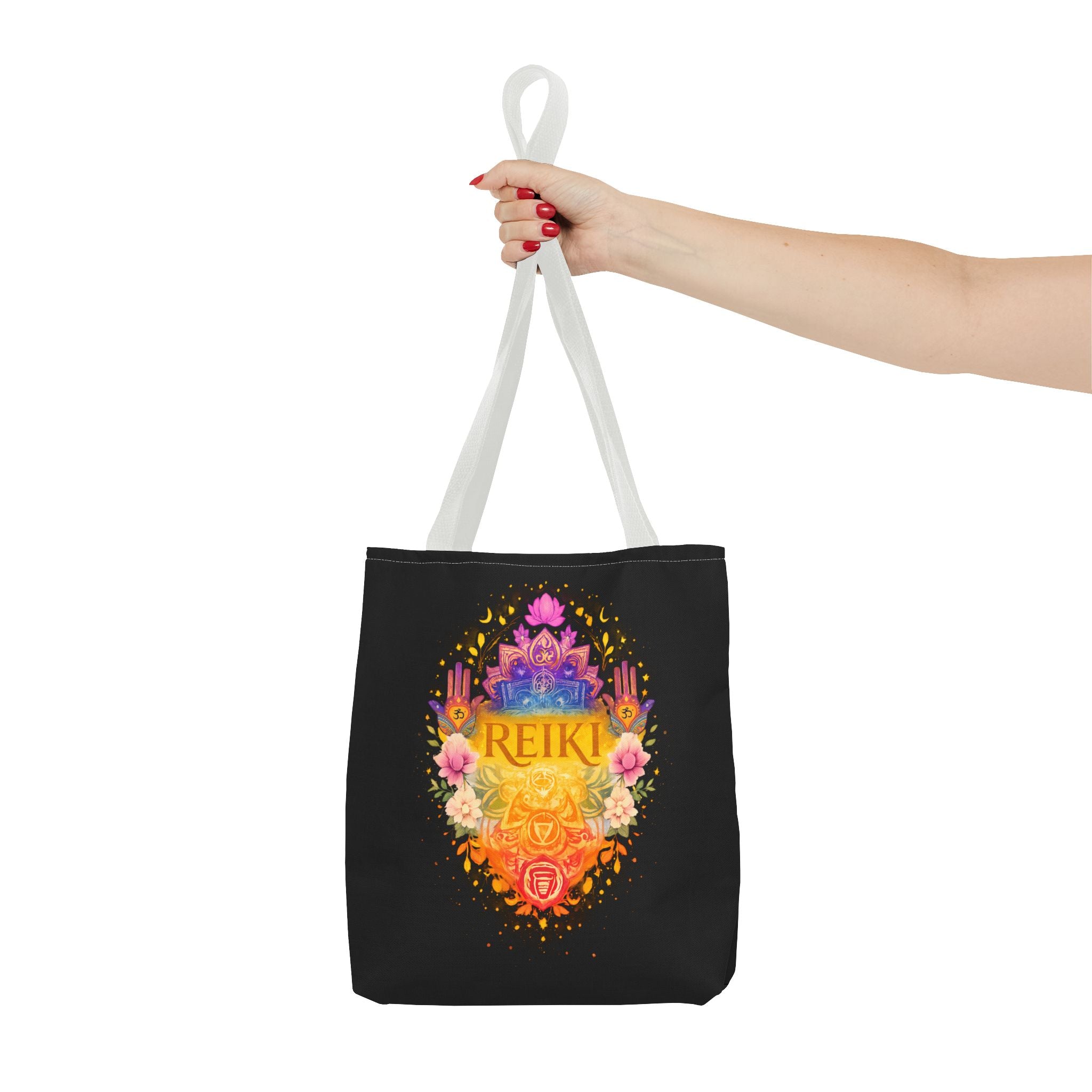 Tote Bag Reiki de Poliéster Duradero | Diseño Espiritual