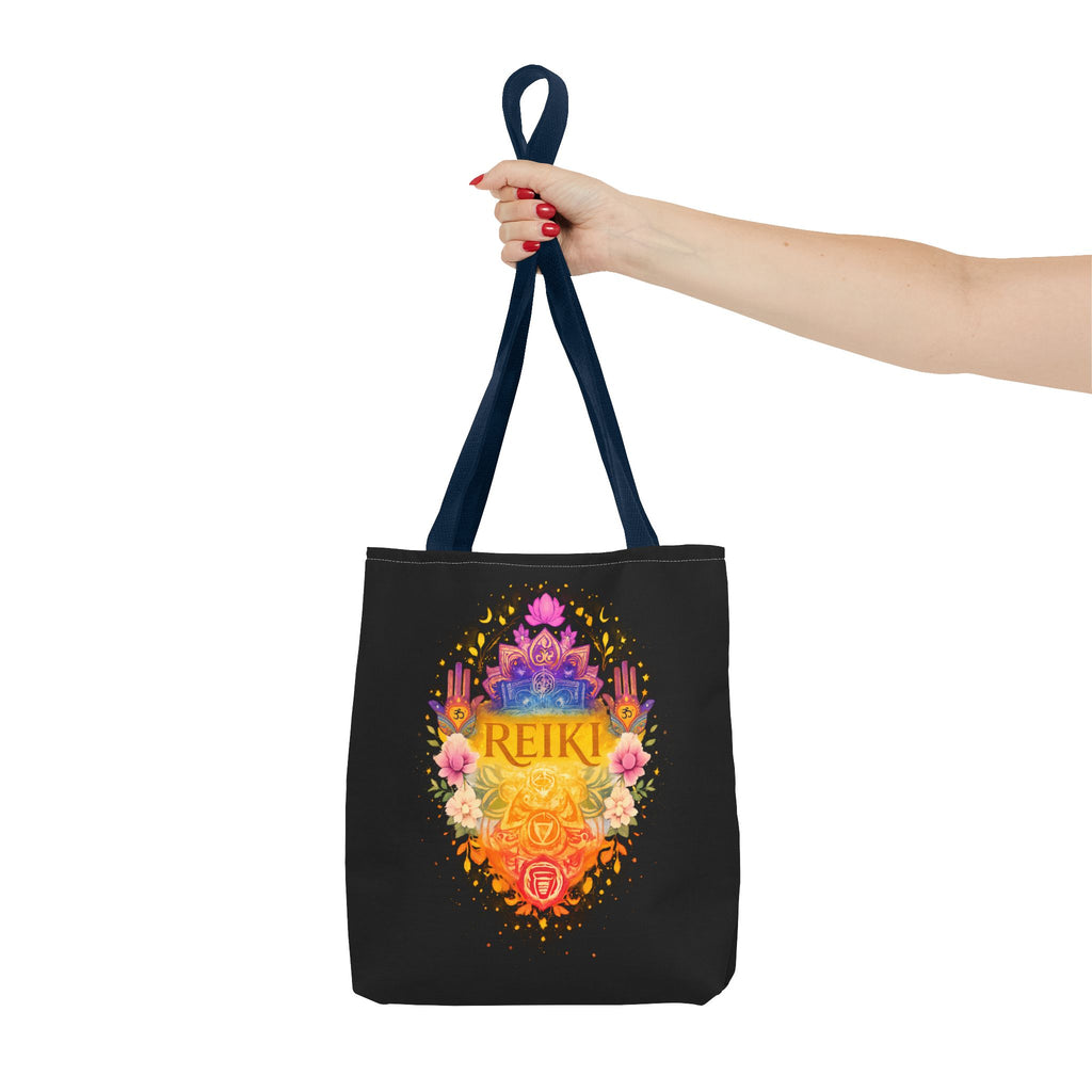 Tote Bag Reiki de Poliéster Duradero | Diseño Espiritual