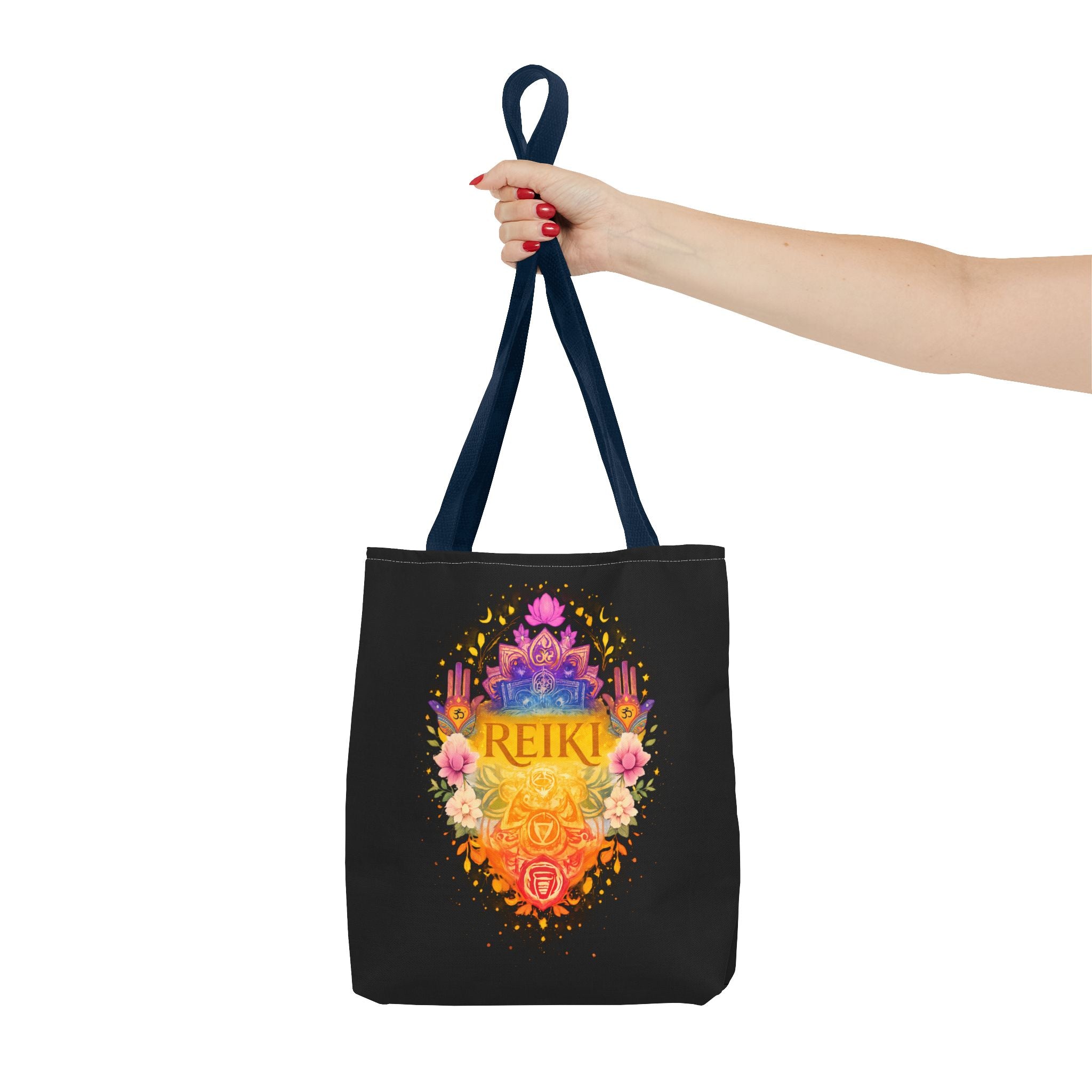 Tote Bag Reiki de Poliéster Duradero | Diseño Espiritual