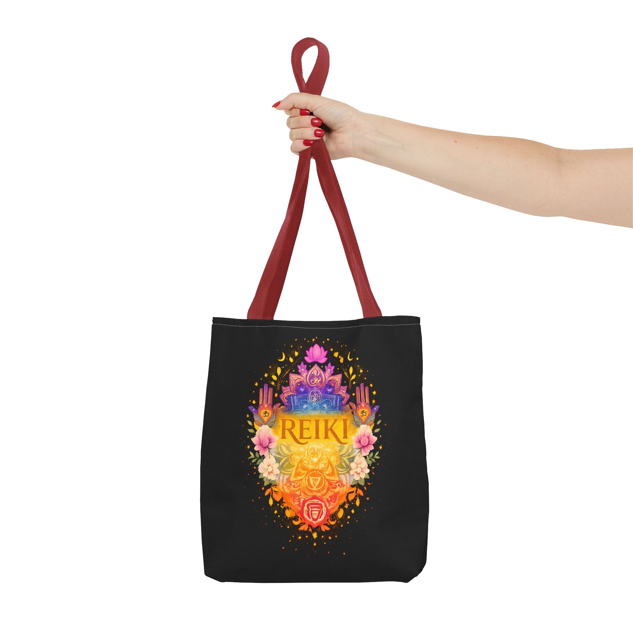 Tote Bag Reiki de Poliéster Duradero | Diseño Espiritual