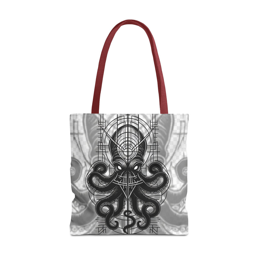 Tote Bag — Pulpo Lovecraftiano oscuro con símbolos ocultistas