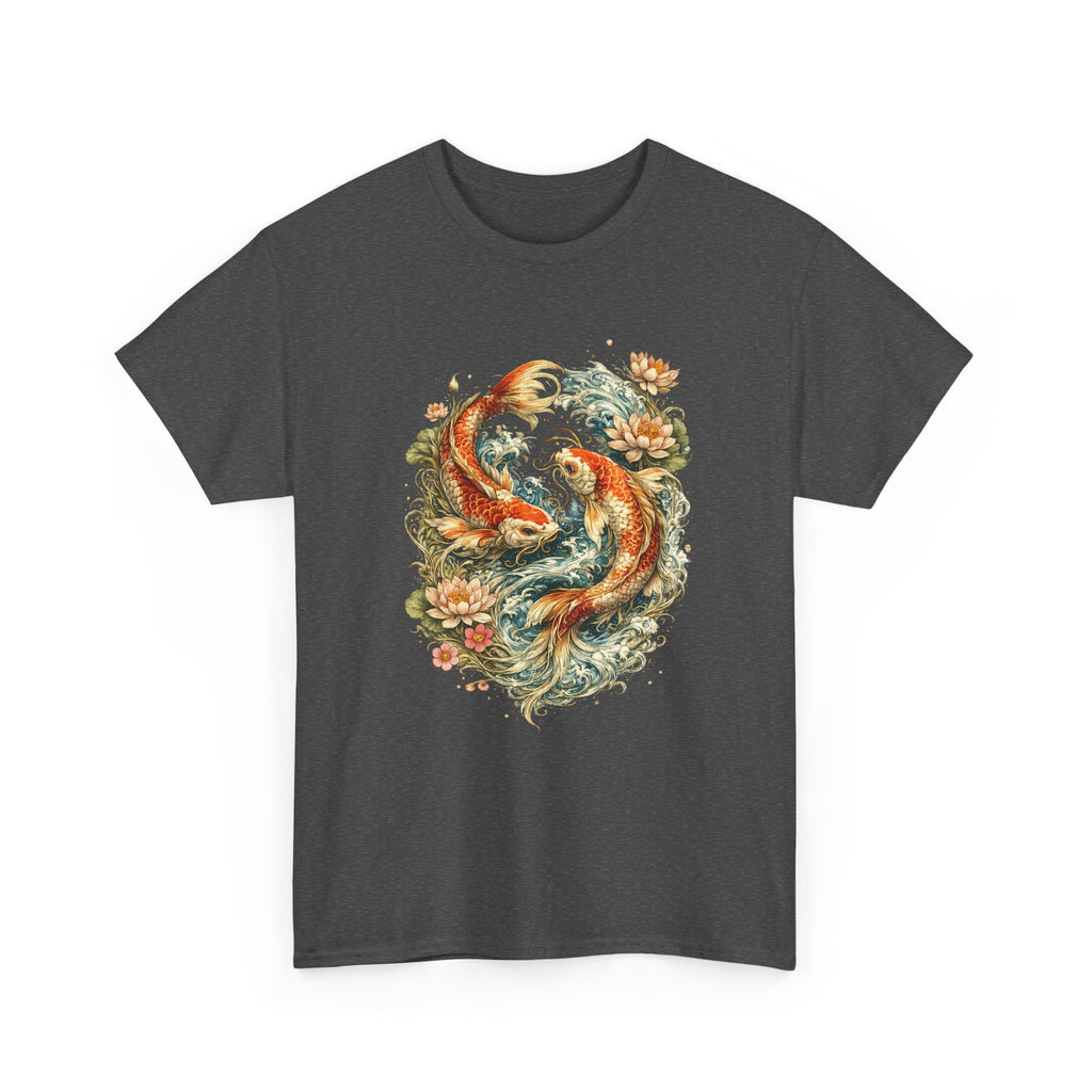 Japanese Koi Fish Yin Yang T-shirt | Japanese Boho Zen Art