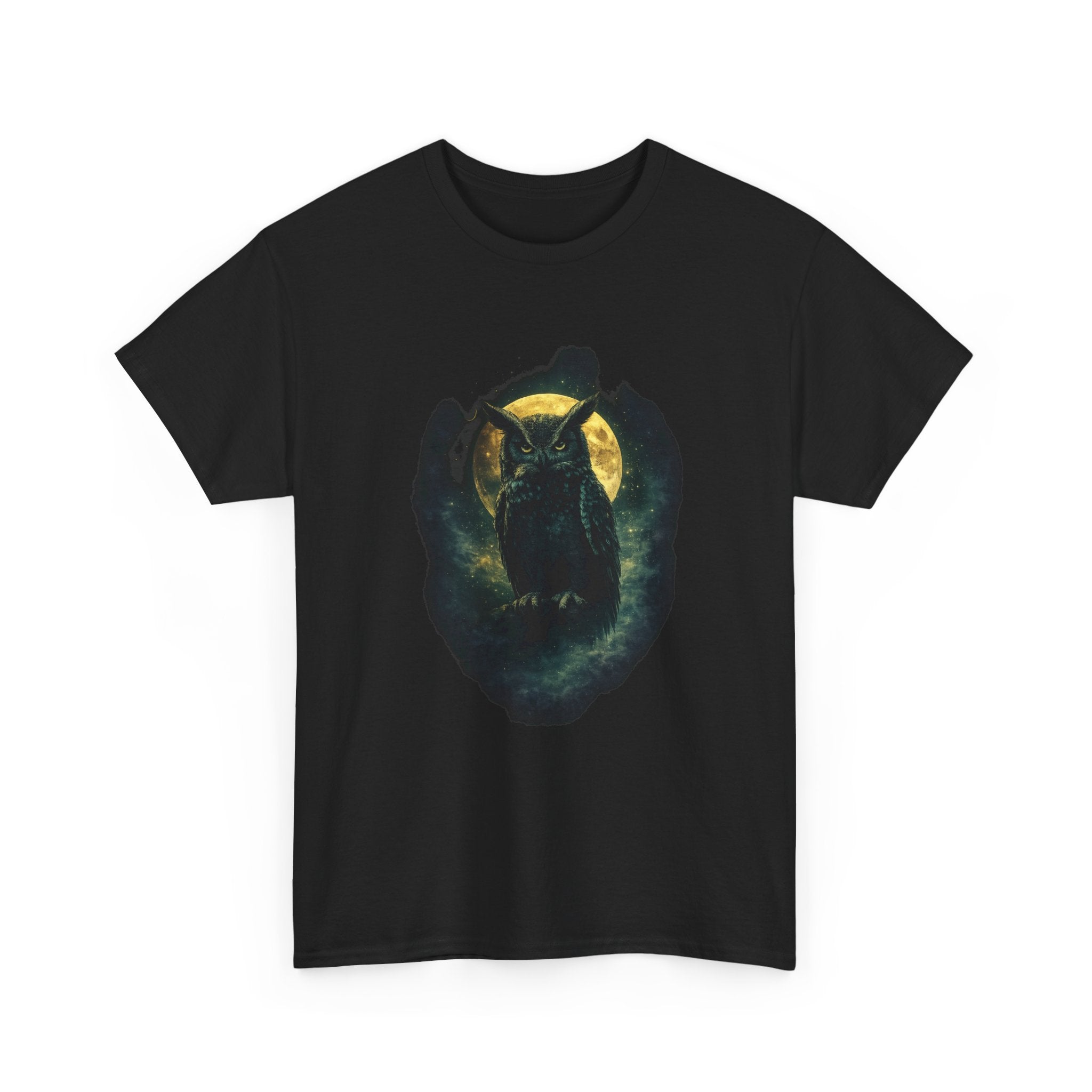 Camiseta búho y luna - diseño gótico místico