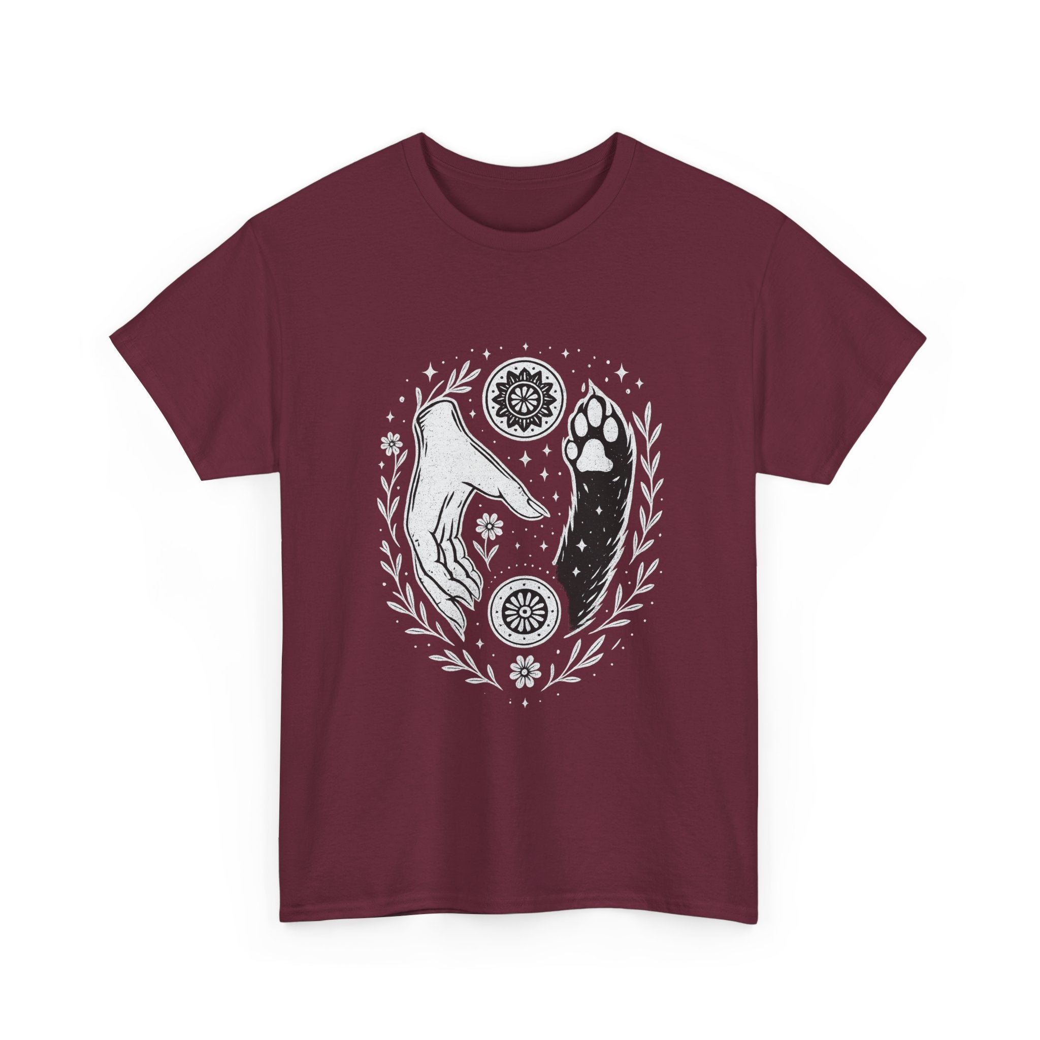 Camiseta Boho Mística Mano y Huella para Amantes de Perros – MysticBohoCo