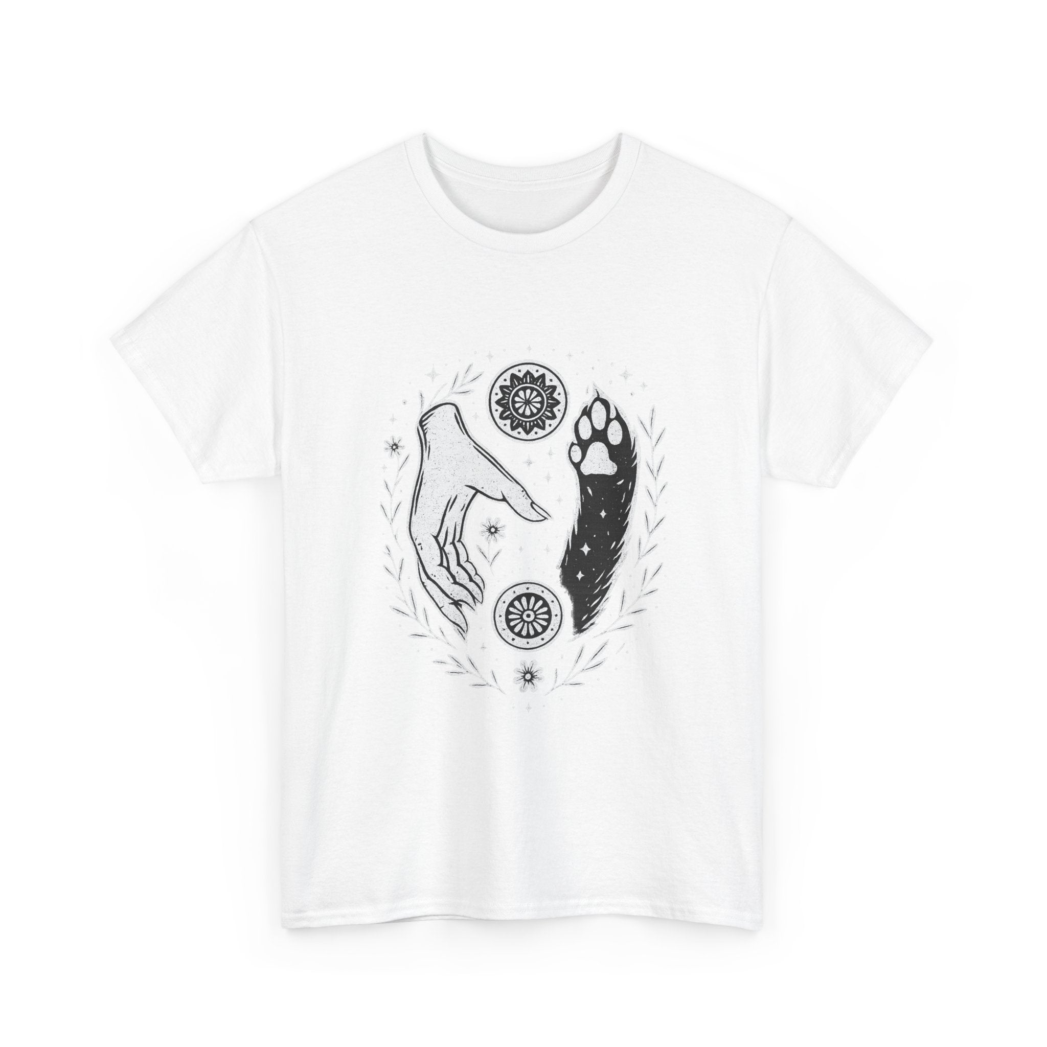Camiseta Boho Mística Mano y Huella para Amantes de Perros – MysticBohoCo