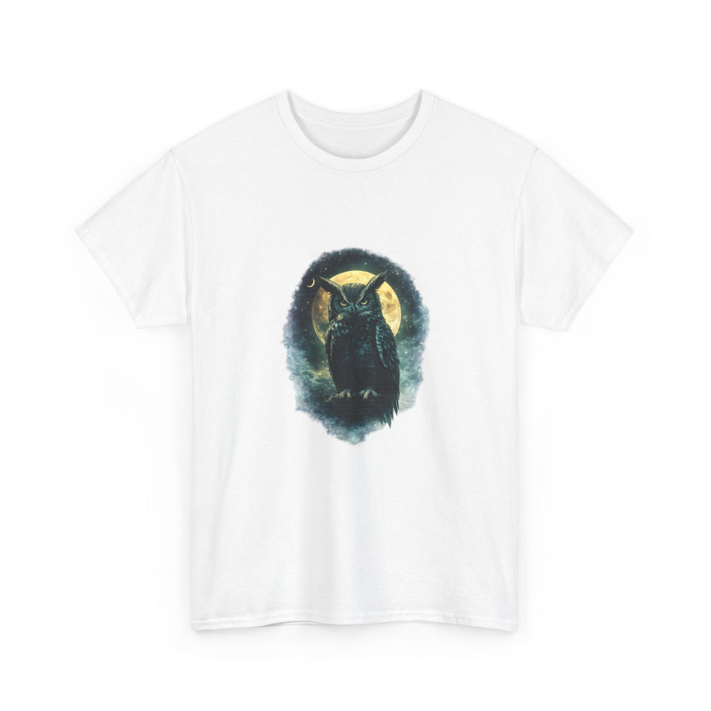 Camiseta búho y luna - diseño gótico místico
