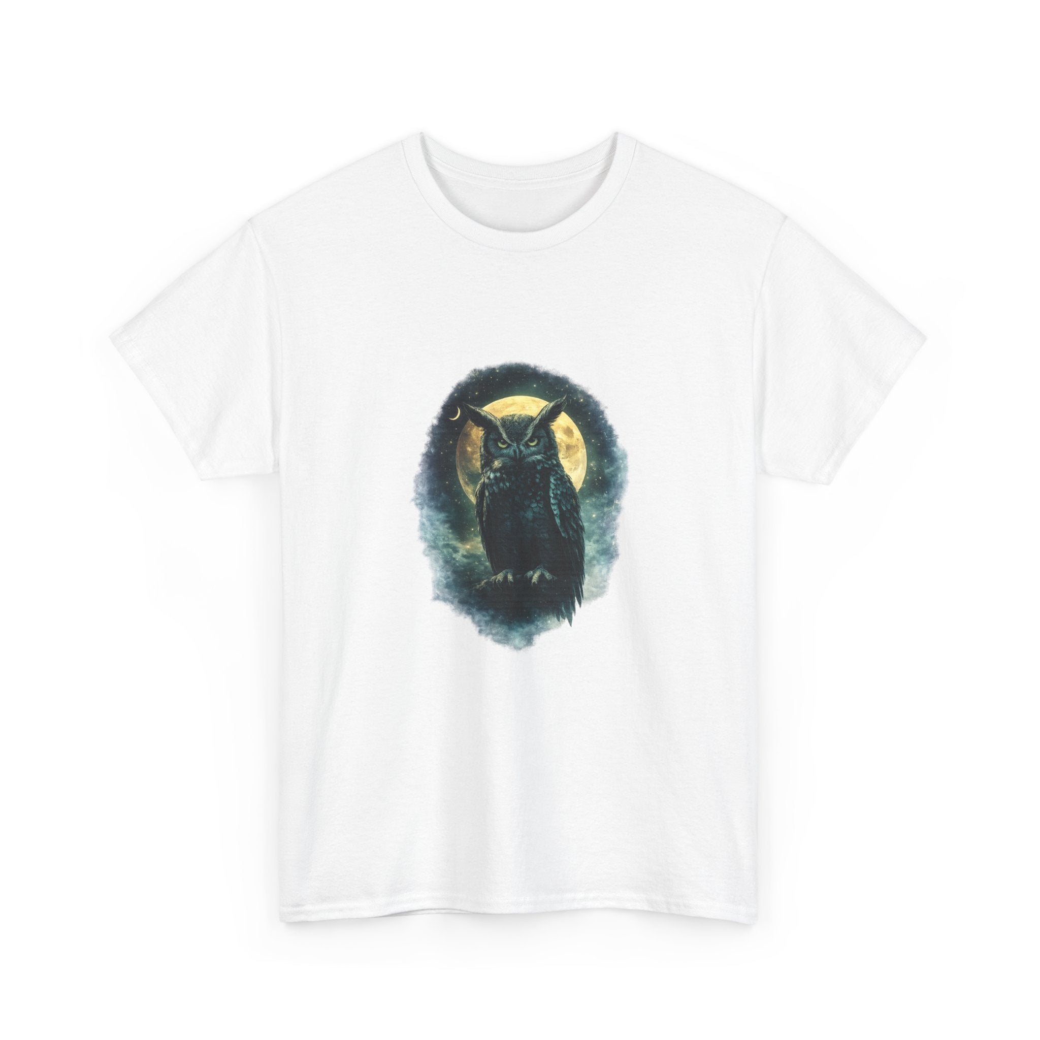 Camiseta búho y luna - diseño gótico místico