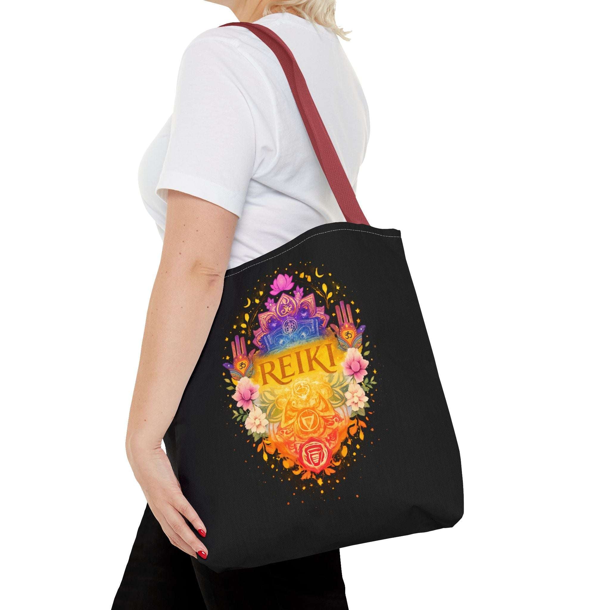 Tote Bag Reiki de Poliéster Duradero | Diseño Espiritual