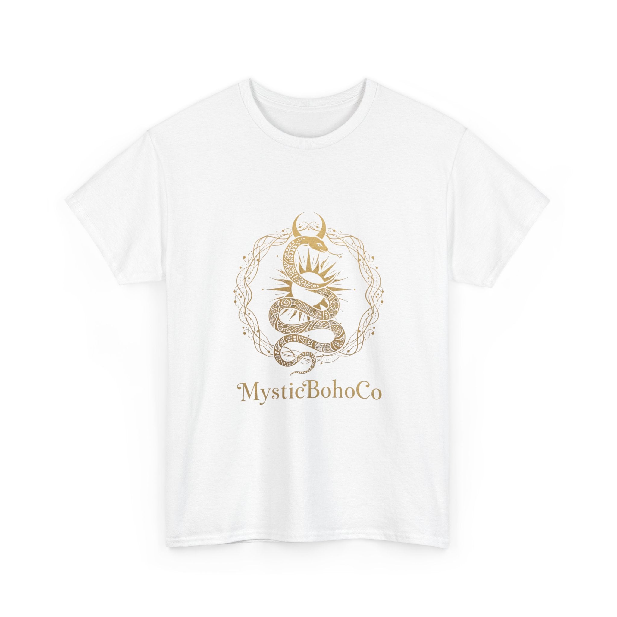Camiseta Boho Mística Serpent Moon | Mystic Snake Lotus Tee