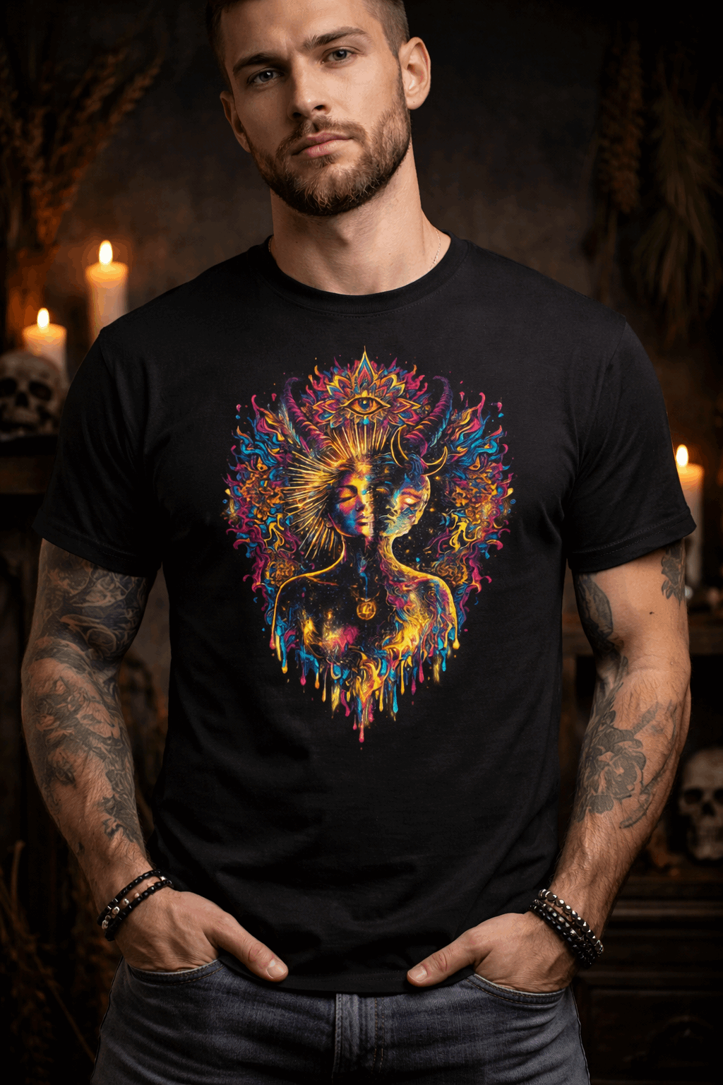 Camiseta Diosa Mística Boho | Mystic Goddess T-Shirt