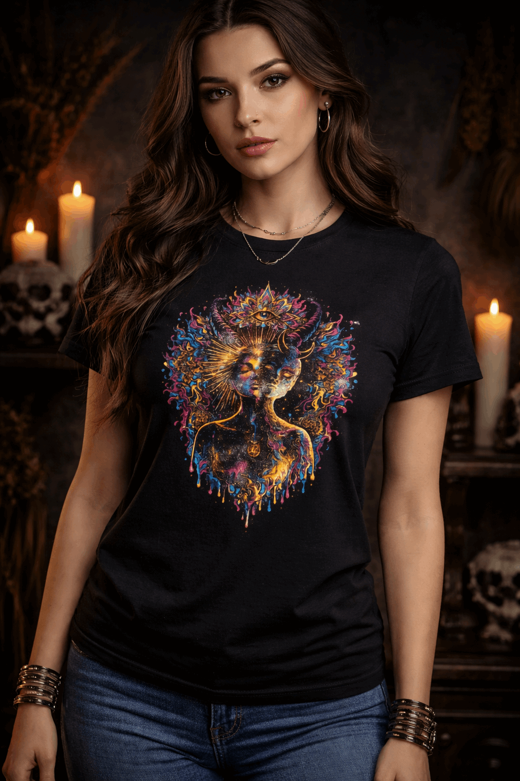 Camiseta Diosa Mística Boho | Mystic Goddess T-Shirt