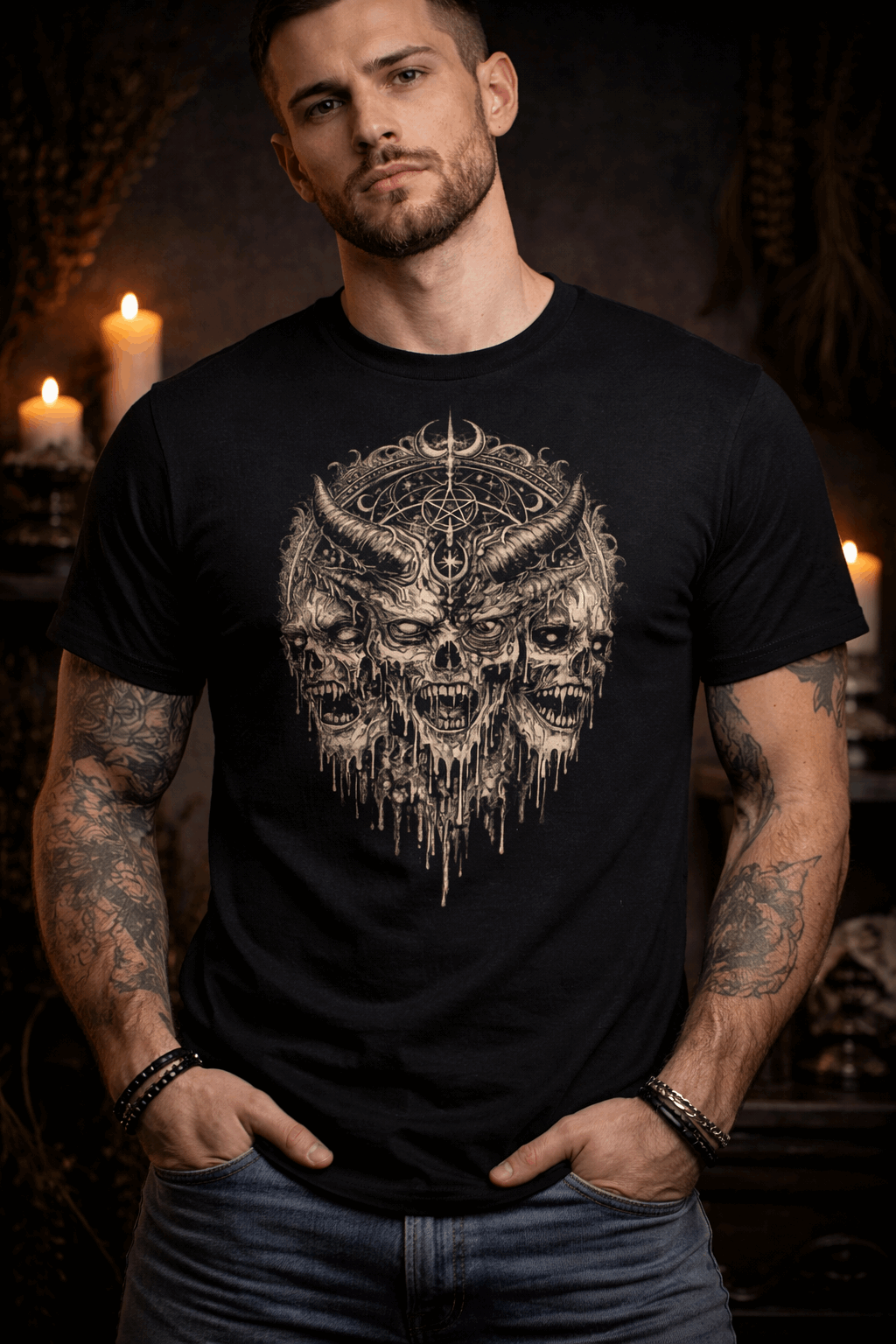 Camiseta Demonio Místico | Occult Skull T-Shirt