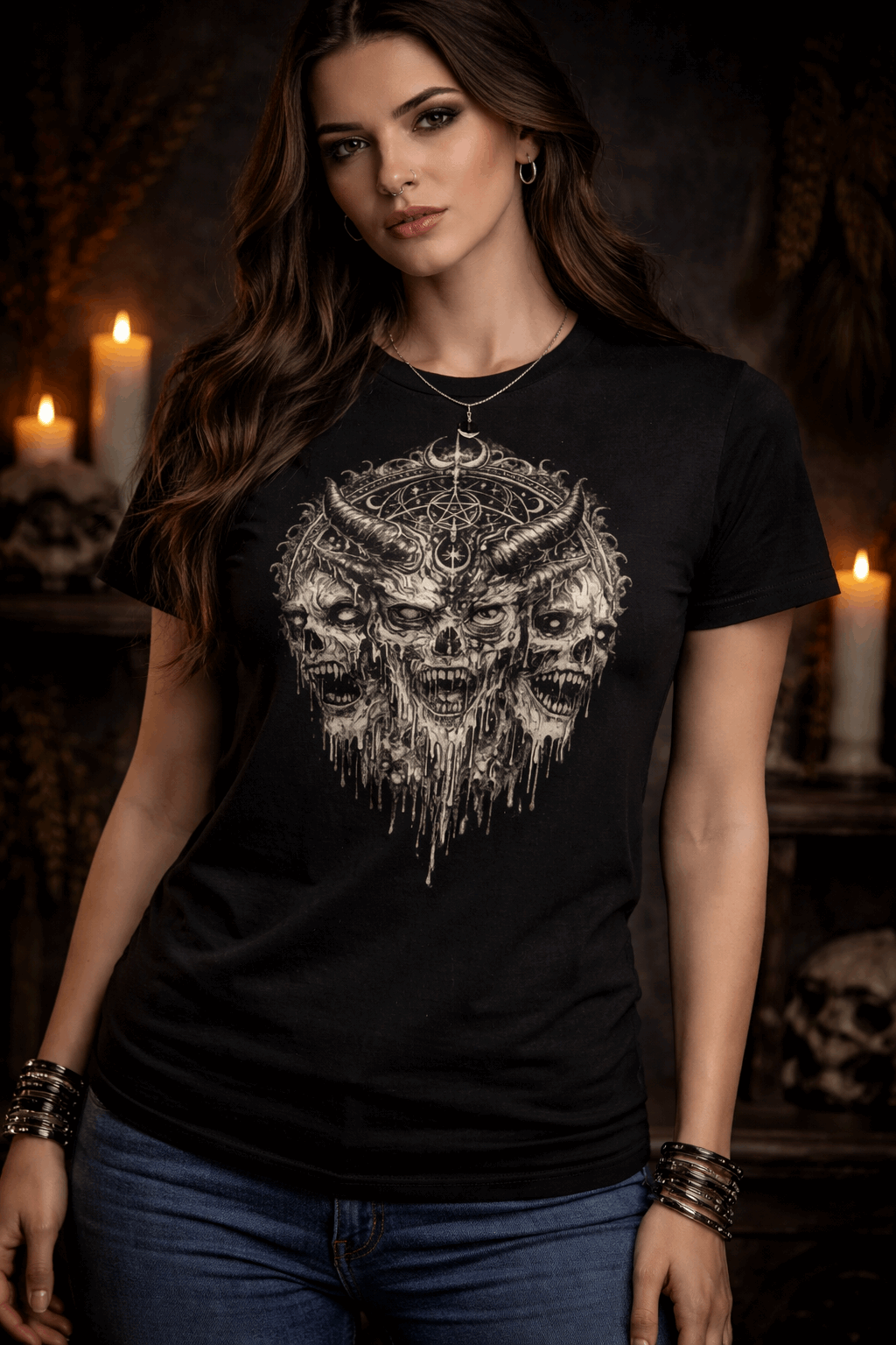 Camiseta Demonio Místico | Occult Skull T-Shirt