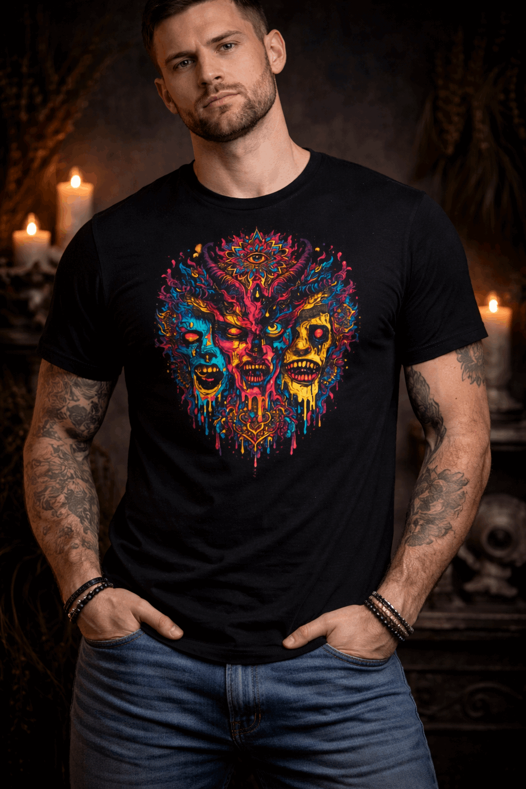 Camiseta Demonio Psicodélico | Mystic Demon Tee