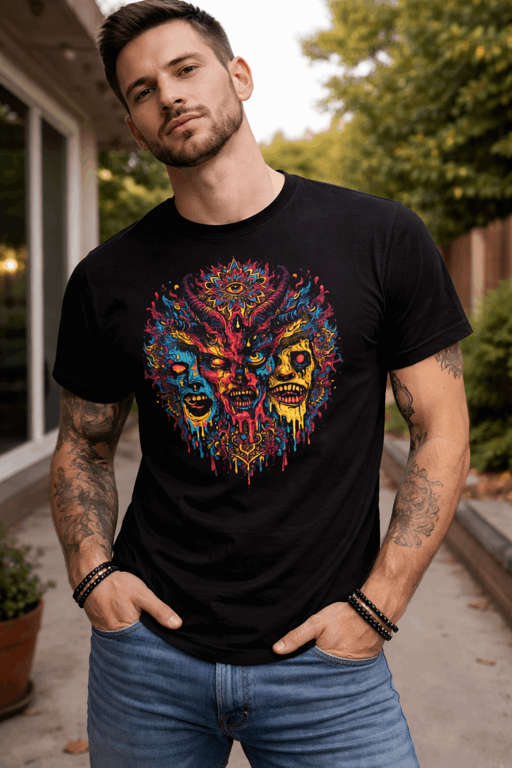 Camiseta Demonio Psicodélico | Mystic Demon Tee