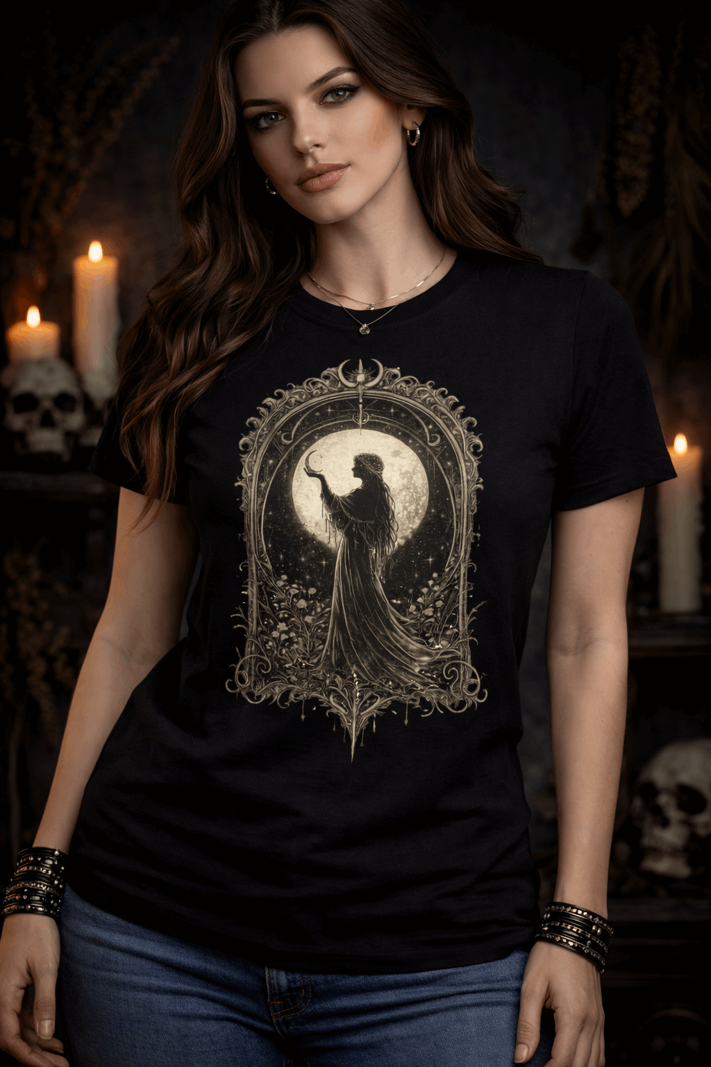 Camiseta Diosa Lunar Mística | Moon Goddess Tee