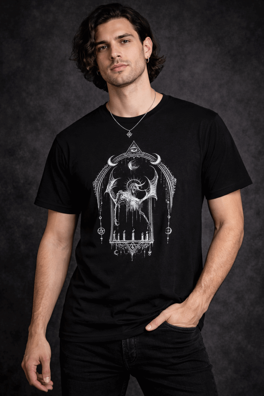 Camiseta Ocultista Gothic Bat Shirt MysticBohoCo