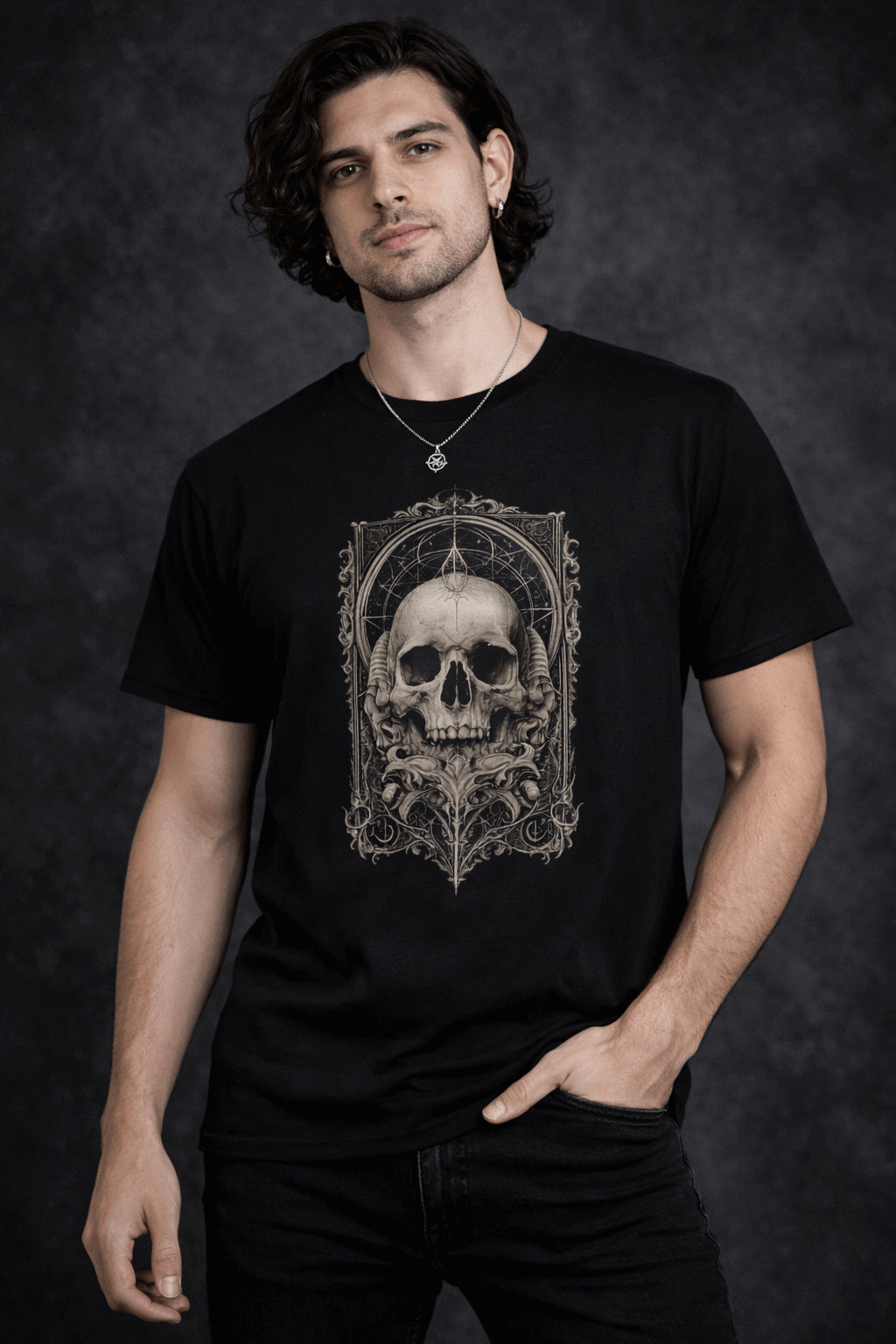 Camiseta Skull Mística Gothic Shirt MysticBohoCo