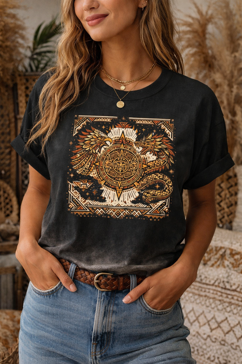 Camiseta Azteca Mística | Mystic Aztec Sun Tee