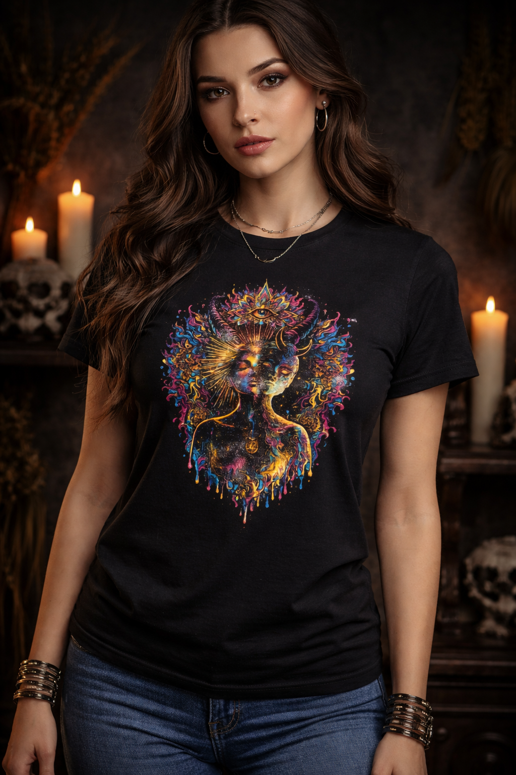 Camiseta Diosa Mística Boho | Mystic Goddess T-Shirt
