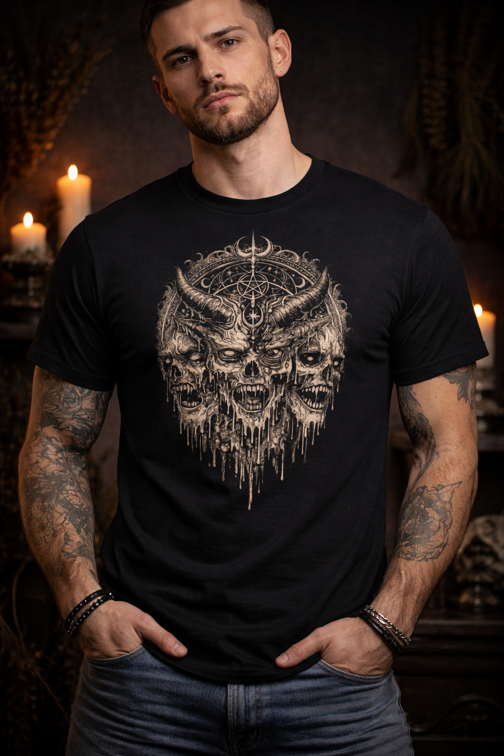 Camiseta Demonio Místico | Occult Skull T-Shirt
