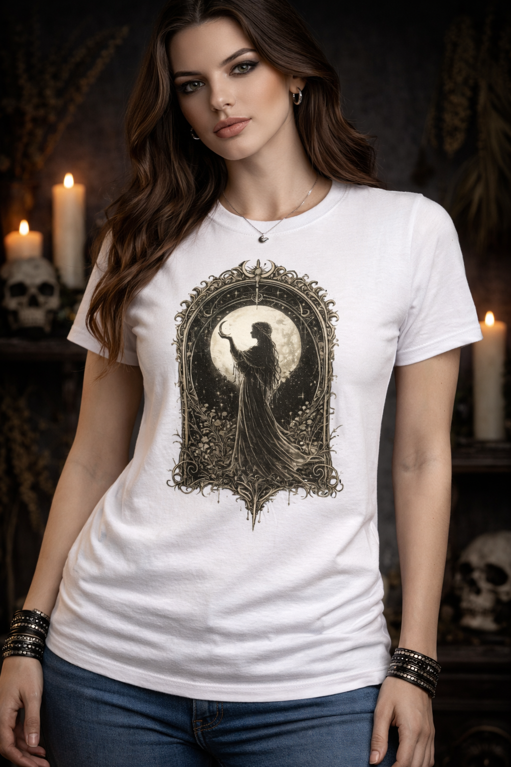 Camiseta Diosa Lunar Mística | Moon Goddess Tee
