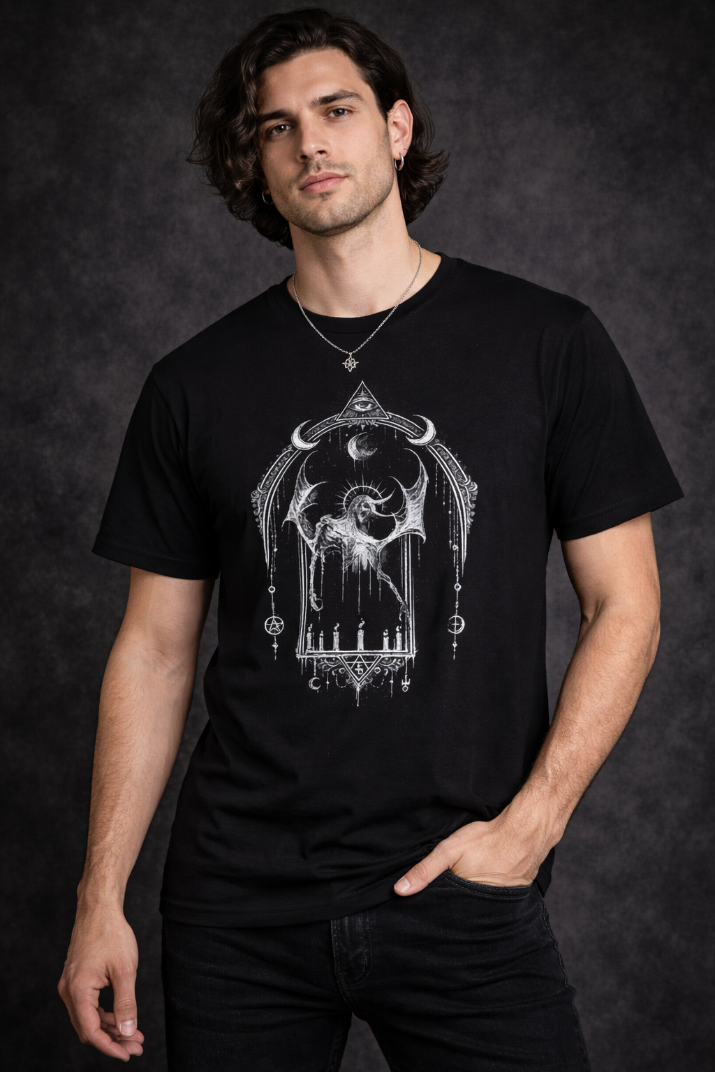 Camiseta Ocultista Gothic Bat Shirt MysticBohoCo
