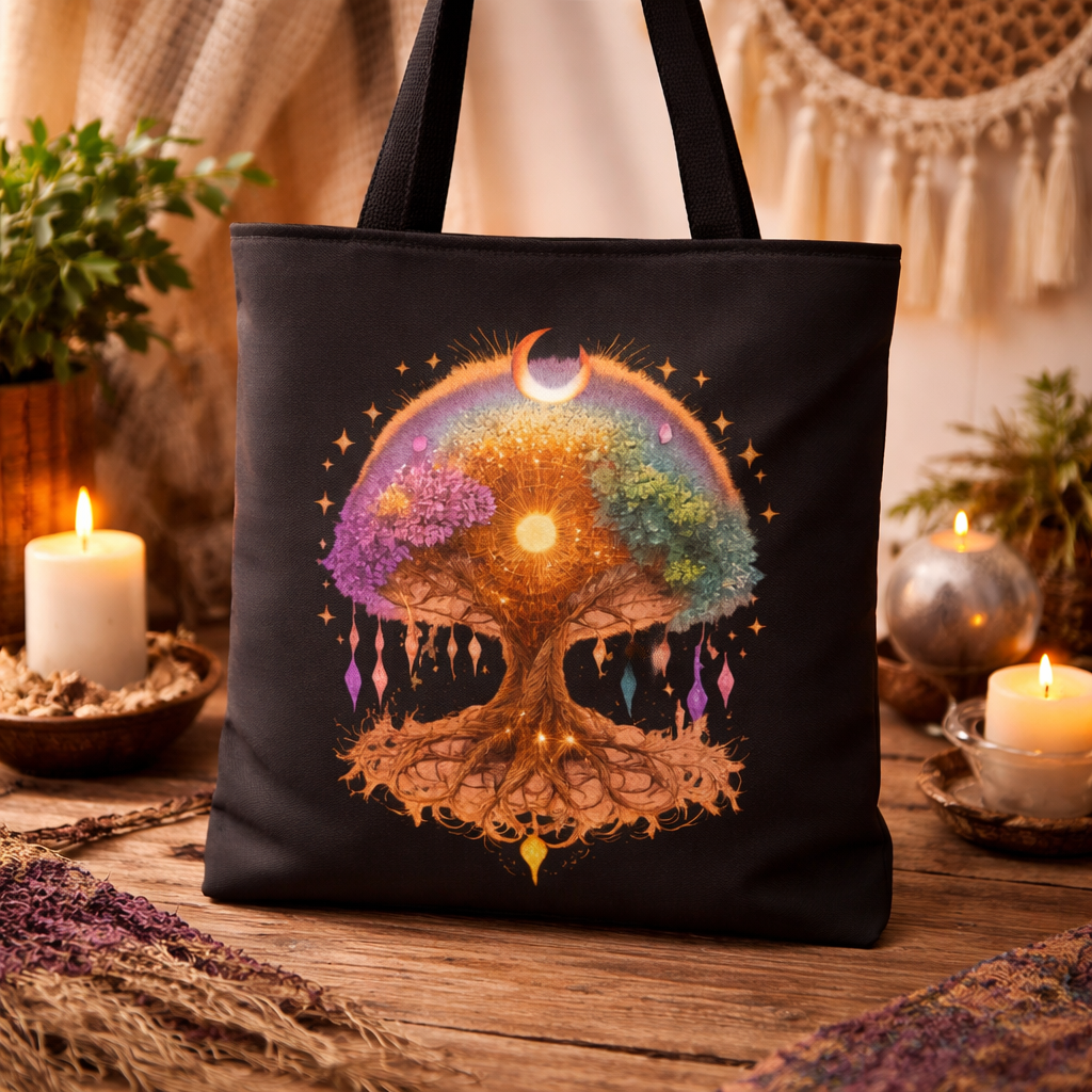 Tote Bag Árbol de la Vida | Poliéster Duradero Místico
